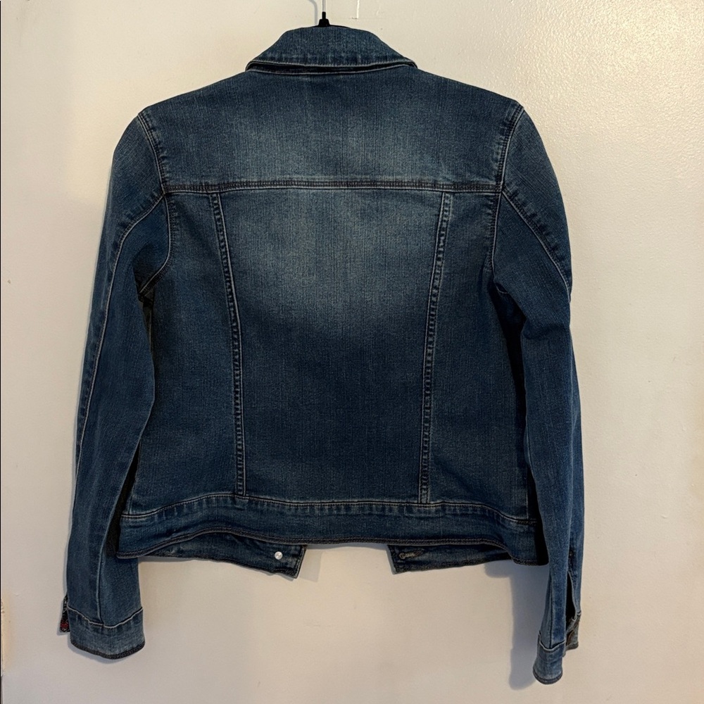 Vintage America Classic Denim Trucker Style Jacket Petite S - Picture 5 of 7